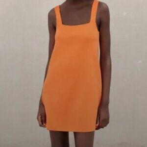Zara Orange Knit Mini Summer Dress